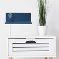Aplica de perete cu raft Shelfie2, Maison in Design, 1 x E27, 100W, albastru