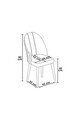 Set scaune 6 piese, Hanah Home, Mara, Antracit / Negru