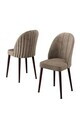 Set scaune 6 piese, Hanah Home, Mara, Cappuccino/Maro