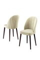 Set scaune 6 piese, Hanah Home, Mara, Crem/Maro