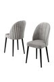 Set scaune 6 piese, Hanah Home, Mara, Gri/Negru