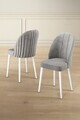 Set scaune 6 piese, Hanah Home, Mara, Gri/Alb