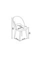 Set scaune 4 piese, Hanah Home, Pane, Negru