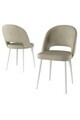 Set scaune 4 piese, Hanah Home, Pane, Crem/Alb