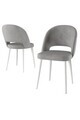 Set scaune 4 piese, Hanah Home, Pane, Gri/Alb