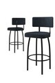 Set scaune de bar 6 piese, Hanah Home, Wosa, Antracit / Negru