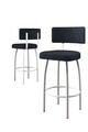 Set scaune de bar 6 piese, Hanah Home, Wosa, Antracit/Alb