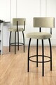 Set scaune de bar 6 piese, Hanah Home, Wosa, Crem/Negru
