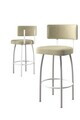 Set scaune de bar 6 piese, Hanah Home, Wosa, Crem/Alb