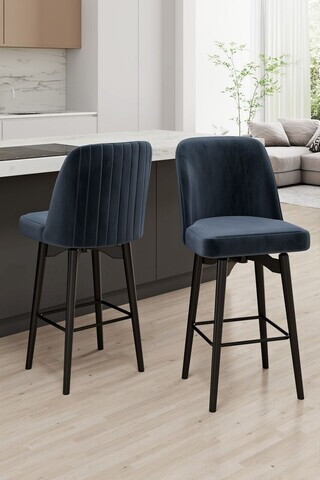 Set scaune 4 piese, Hanah Home, Evax, Antracit / Negru