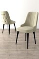 Set scaune 6 piese, Hanah Home, Enoa, Crem/Negru