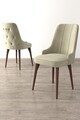 Set scaune 6 piese, Hanah Home, Enoa, Crema/Nuca