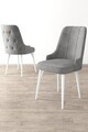 Set scaune 6 piese, Hanah Home, Enoa, Gri/Alb