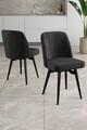 Set scaune 6 piese, Hanah Home, Jiva, Negru