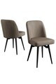 Set scaune 6 piese, Hanah Home, Jiva, Cappuccino / Negru
