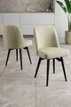 Set scaune 6 piese, Hanah Home, Jiva, Crem/Negru