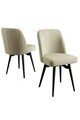 Set scaune 6 piese, Hanah Home, Jiva, Crem/Negru