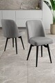 Set scaune 6 piese, Hanah Home, Jiva, Gri/Negru