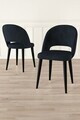 Set scaune 6 piese, Hanah Home, Pane, Antracit / Negru