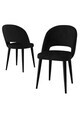 Set scaune 6 piese, Hanah Home, Pane, Negru