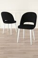 Set scaune 6 piese, Hanah Home, Pane, Alb/Negru