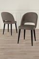 Set scaune 6 piese, Hanah Home, Pane, Cappuccino / Negru