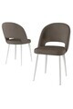 Set scaune 6 piese, Hanah Home, Pane, Cappuccino / Alb