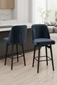 Set scaune 6 piese, Hanah Home, Evax, Antracit / Negru