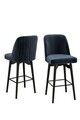 Set scaune 6 piese, Hanah Home, Evax, Antracit / Negru