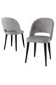 Set scaune (8 piese), Hanah Home, Pane, Gri/Negru