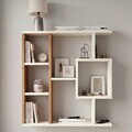 Corp biblioteca, Hanah Home, Yegane, 70.9x74.5x19.7 cm, Pin Atlantic / Alb