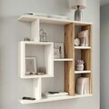Corp biblioteca, Hanah Home, Yegane, 70.9x74.5x19.7 cm, Pin Atlantic / Alb