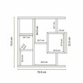 Corp biblioteca, Hanah Home, Yegane, 70.9x74.5x19.7 cm, Pin Atlantic / Alb