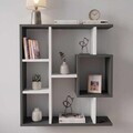 Corp biblioteca, Hanah Home, Yegane, 70.9x74.5x19.7 cm, Alb / Antracit