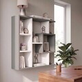 Corp biblioteca, Hanah Home, Yegane, 70.9x74.5x19.7 cm, Alb / Antracit