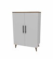 Dulap multifunctional, Hanah Home, 3 Raf 2 Kapak, 65x94.5x32 cm, Alb/Pin Atlantic