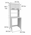 Dulap masina de spalat, Hanah Home, Washing Machine 3 Shelf, 65x34x30 cm, Alb