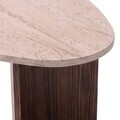 Masuta de cafea, Hanah Home, Flap, 139.5x42x79.5 cm, PAL, Travertin / Nuc Milano