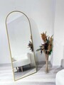 Oglinda Cheval, Hanah Home, Oval 70x180, 70x180x1.5 cm, Auriu