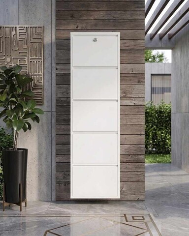 Pantofar, Hanah Home, 5 Doors Lock, 50x169x15 cm, Alb