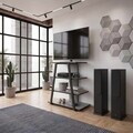 Comoda TV, Hanah Home, Lyno, 70.4x80x40.6 cm, Gri retro / Negru