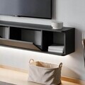 Comoda TV, Hanah Home, Twist LED, 160x29x29 cm, Antracit