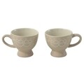 Set ceai/cafea pentru 2 persoane, Wald, Tete a Tete, 7.5 x 6.7 cm, ceramica, crem