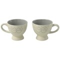 Set ceai/cafea pentru 2 persoane, Wald, Tete a Tete, 7.5 x 6.7 cm, ceramica, gri