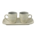 Set ceai/cafea pentru 2 persoane, Wald, Tete a Tete Daily, 6 x 6.7 cm, ceramica, gri