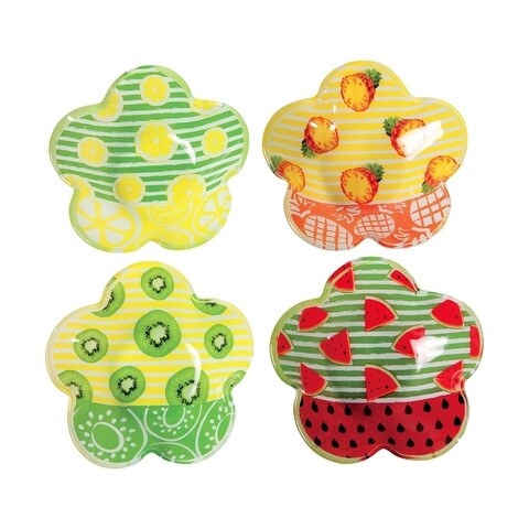 4 tál, Wald, Viva L'Estate, 14,5 cm Ø, üveg, sokszínű