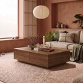 Masuta de cafea, Hanah Home, Ave14-Ce, 90x28.6x60 cm, PAL, Maro