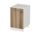 Dulap pentru bucatarie, Hanah Home, Minar, 50x87x58 cm, Alb / Dore