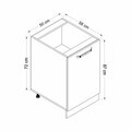 Dulap pentru bucatarie, Hanah Home, Minar, 50x87x58 cm, Alb / Dore