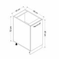 Dulap pentru bucatarie, Hanah Home, Minar, 40x87x58 cm, Alb